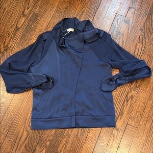 Ramy Brook Navy Bomber Jacket